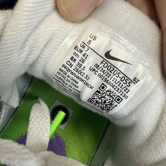 New Jordan Retro 6 G NRG U23 Men's Sz 8 Metallic Silver/Oxygen Purple FD0205-055 - Picture 8 of 8